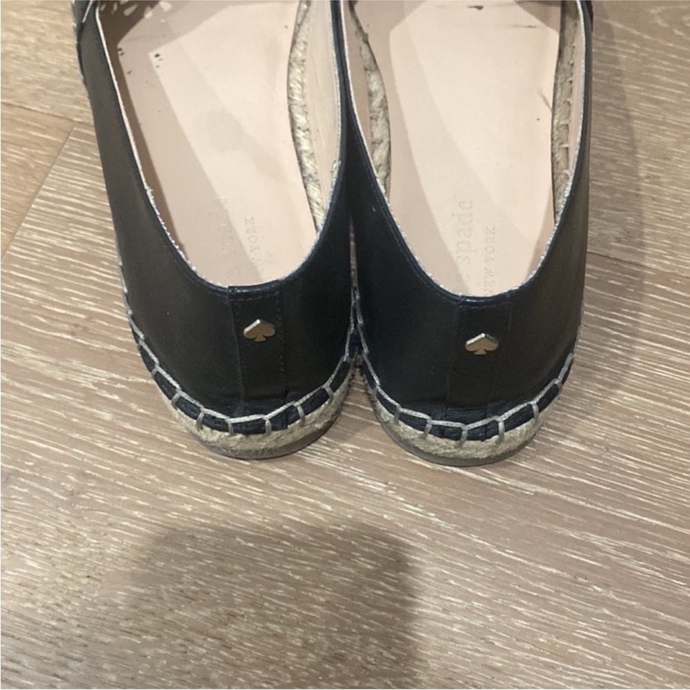 Kate Spade Black Espadrille Flats with Floral Cutouts - Picture 3 of 6